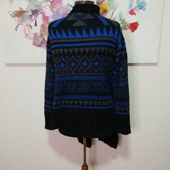 Neiman Marcus Blue Multicolored Sweater size Medium - Picture 7 of 10
